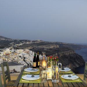 Archipel Mansion_Main House_Veranda Dinner with Caldera View_Aria Hotels, Fira - Santorini